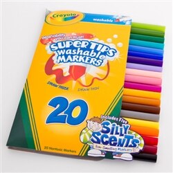 Crayola, Super Tip, Washable Marker, 20 Color, Set